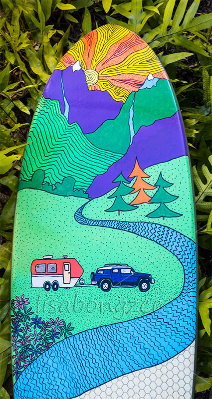 FnJDaviez My Surfboard Art