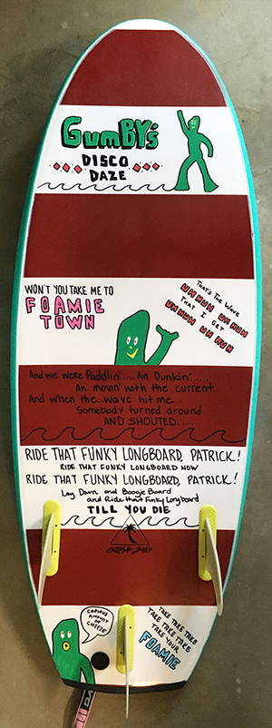Gumby's Disco Daze My Surfboard Art