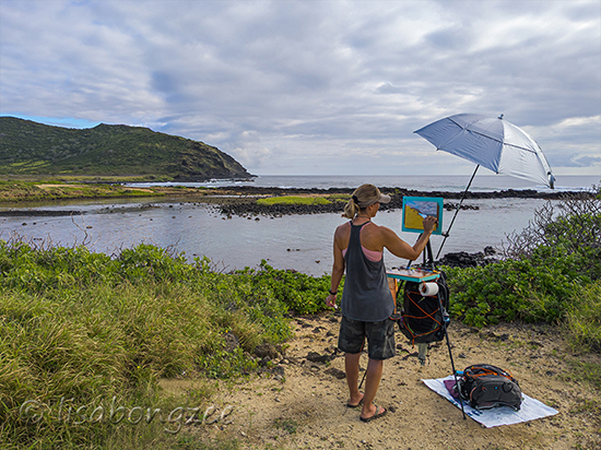 Ka Iwi coast looking towards Alan Davis
