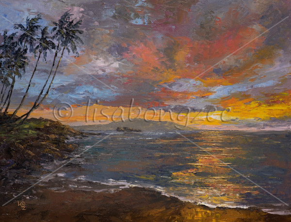 Sunset Silhouettes Ulua Beach Maui